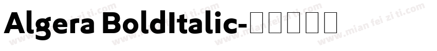 Algera BoldItalic字体转换